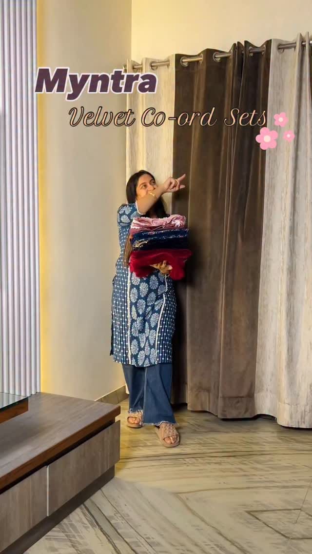 Myntra velvet coord sets in affordable range🌸
 Follow for more amazing outfits ❤️Festive finds from myntra 😍 best for festival season 🌸
@myntra 
Comment down below for the link 🔗 
#explore #pickingforyou #trendy #haul #latest #bestpicks #fashion #exploremore #tryon #meesho #festivevibes❤️