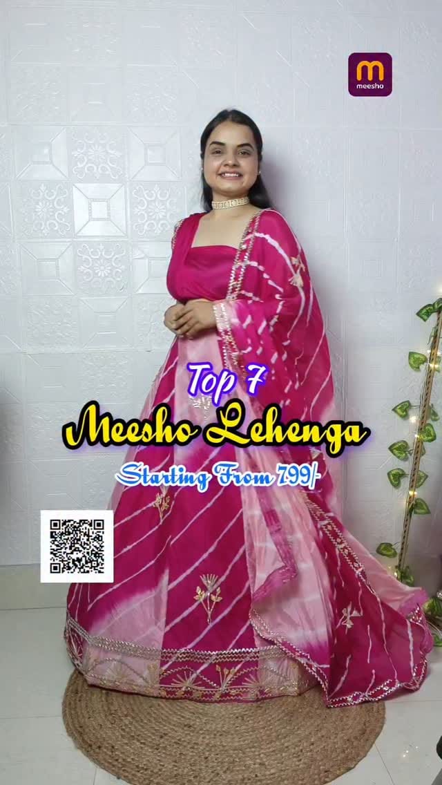 Starting From 799/- 🎀
.
.
BEST 7 Lehenga Form @meeshoapp 
.
.
Comment "Want" to Get the Direct Link ❤️
OR 
Take a Screenshot and use search by image on meesho app 🫰 
meesho, meesho app, meesho haul, lehenga, meesho lehenga, lehenga choli,  wedding dress, festival outfit 
#meesho #meeshofinds #meeshoapp #meesholehenga #lehengacholionline #lehenga #festivalvibes #bridallehnga #weddingshopping
