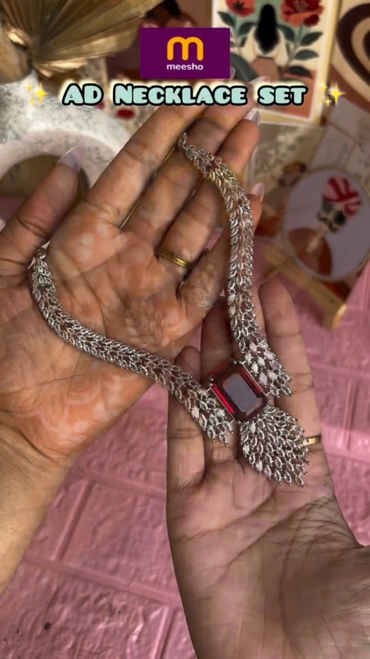 Ad neckless set 
(Neckless, ad necklace, necklace set , meesho , festive vibes ) 
#neckless #adneckless #meesho #festivecollection