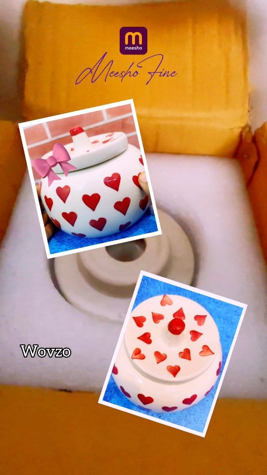 Wovzo❤️✨ Cute Heart Print Ceramic Jar 😍 | Stylish | Durable | Multi-purpose | Meesho
#homedecor #storagejar #meeshofinds
.
Add charm to your kitchen & home with this adorable Heart Print Ceramic Jar! 🌸💖
Perfect for storing snacks, pickles, spices, sugar, cookies & more – while keeping them fresh & safe.
✅ Premium ceramic material – strong & long-lasting
✅ Attractive red heart design – adds a cute & stylish touch
✅ Comes with lid – keeps items fresh & hygienic
✅ Multi-purpose use – ideal for kitchen, dining table or gifting
✅ Easy to clean – dishwasher safe & reusable
✨ Great for festive gifting & daily use
✨ Loved by home decor lovers for its elegant look
🪄 Budget-friendly – durable, stylish & practical
🛍️ Available now on Meesho! Tap “LINK” in bio or DM to order…
.
.
[ ceramic jar, storage container, kitchen storage, pickle jar, sugar pot, heart print jar, multipurpose container, stylish kitchen jar, gifting item, Meesho home essentials ]
#meeshofinds #budgetstyle #ceramicjar #kitchenmusthave #homedecor #stylishstorage #under500 #homeessentials #cutedesign