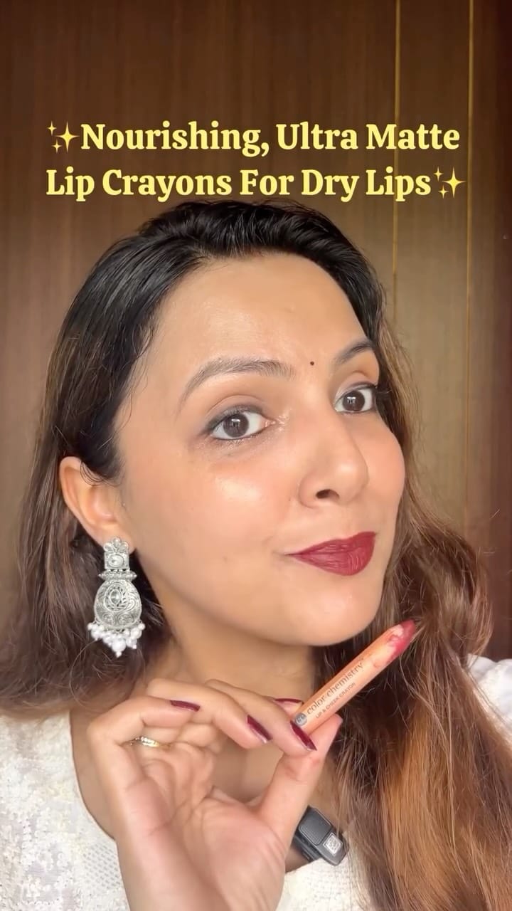 Comment “crayon” for the links
✅It can be used as a lip, cheek and as a eye tint 
✅A little goes along way~ super pigmented
And it’s so hydrating that the application feels like butter 🧈 
@colorchemistry.in crayon lipsticks 💄💋✨
[ crayon lipsticks, hydrating lipstick, dry lips, cheek tint, multipurpose makeup, lipstick swatch on bare skin, lipstick for brown skin, brown skin friendly, lip crayon, everyday brown lipstick, lipstick for festive season, long lasting, lipstick recommendations, lipstick swatches video, affordable lipstick, everday grwm, easy makeup, makeup tips, makeup picks ]
#lipstick #crayonlipstick #hydratinglipstick #juicychemistry #lipstickreview
