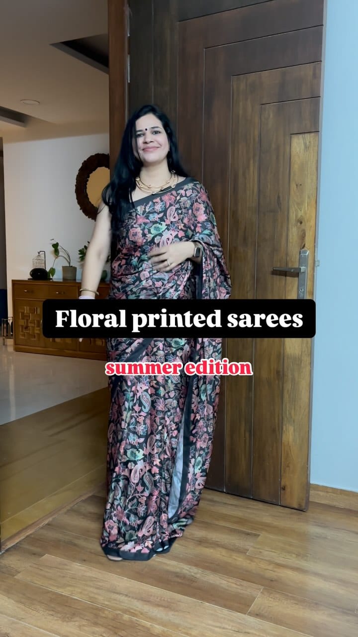 floral sarees