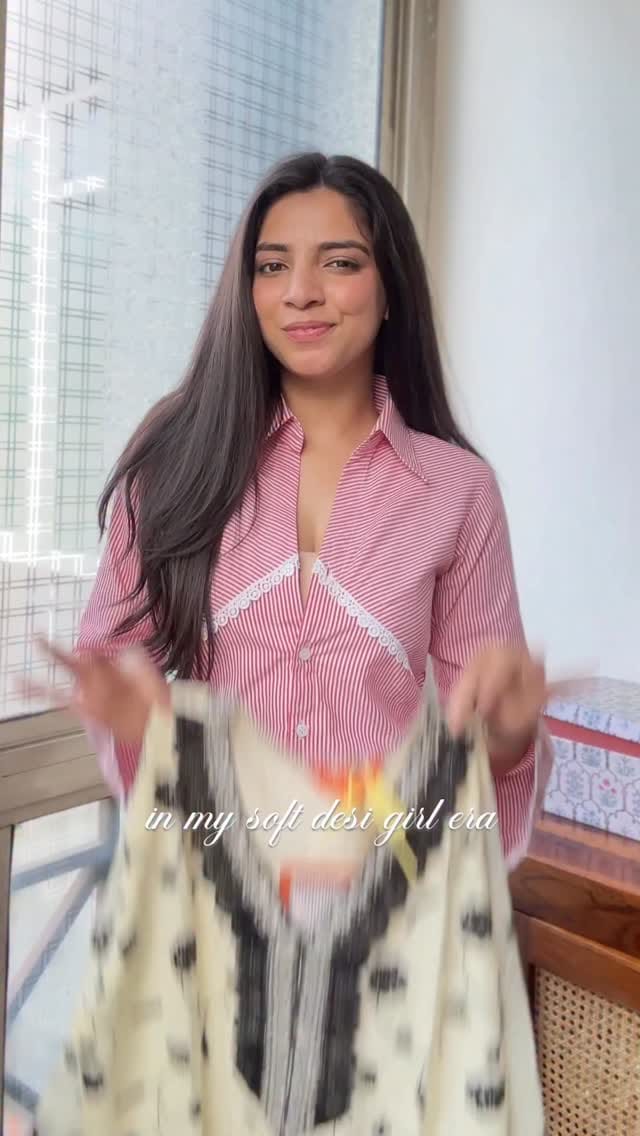 Highkey OBSESSED ✨🤍 Wearing size S! 
.
.
.
.
[ Pinteresty kurta set, soft girl aesthetic, myntra finds, Pinterest finds, pinteresty indian wear ]