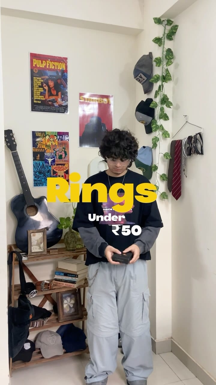 Each ring under ₹50 | comment for link 🔗 
#budgetaccessories #accsesories #fashion #fashionmodels #ootd #fashioninspo #fashioninstagram #reelkarofeelkaro #reelitfeelit #reelsinstagram #reel
