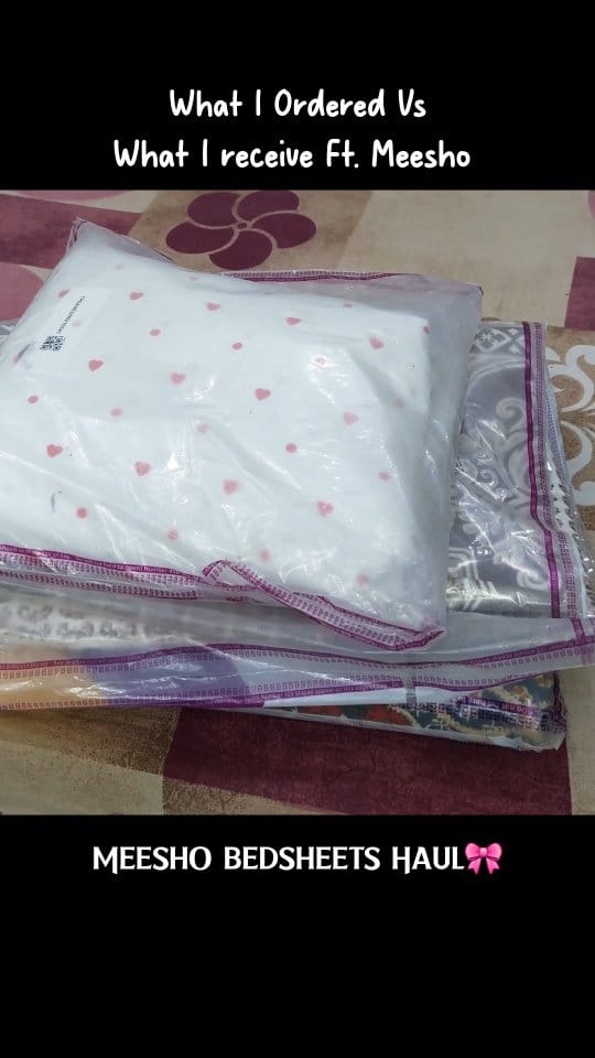 Quality 10/10🤩 Comment for the link or send this reel in my DM 🌸 
Febric is so good..
Meesho what I Ordered vs What I received 
.
.
Meesho, meesho finds, meesho affordable finds, meesho must have, home decor from Meesho, Meesho Haul, Trending, Bedsheet, aesthetic Bedsheet, pintresty bedsheet, trending finds, viral reels,
#meeshofashion #meeshohaul #meeshofinds #explorepage #trendingreels #meeshohomedecor