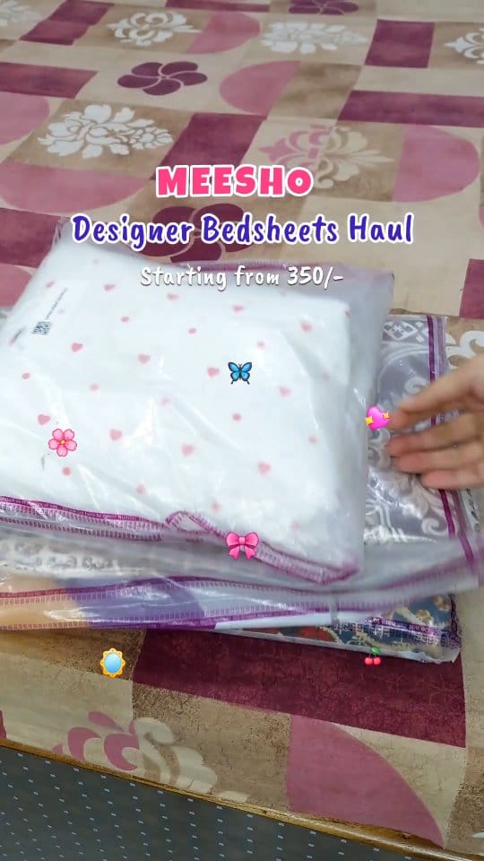 Material is cotton and soft😍 Comment for the link or send this reel in my DM 🌸 
.
.
Meesho, meesho haul, meesho finds, meesho affordable finds, meesho must have, meesho pintresty finds, meesho pintresty bedsheet, heart bedsheet, Trending reel, viral meesho products, Pink aesthetic, bedsheet haul, meesho bedsheet, white bedsheet
#meeshofashion #meeshohaul #meesho #meeshofinds #meeshobedsheet #viralreels #trendingfashion